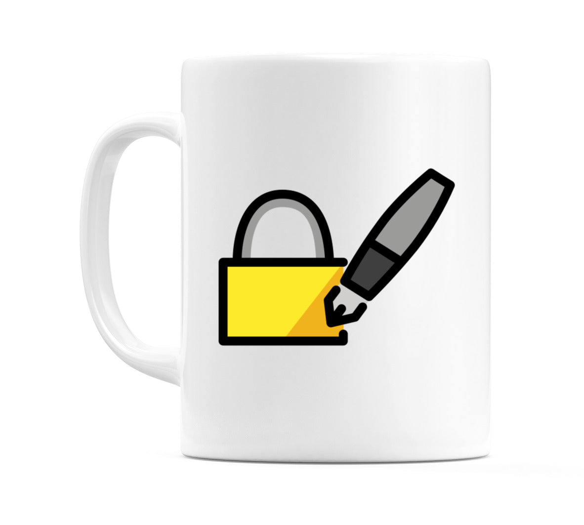 Locked With Pen Emoji Mug