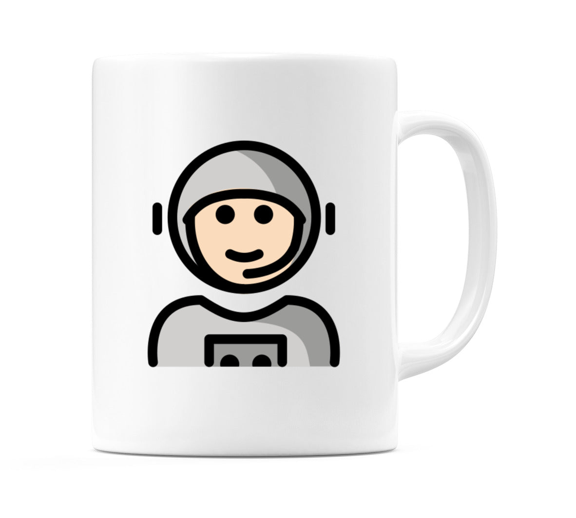 Male Astronaut: Light Skin Tone Emoji Mug