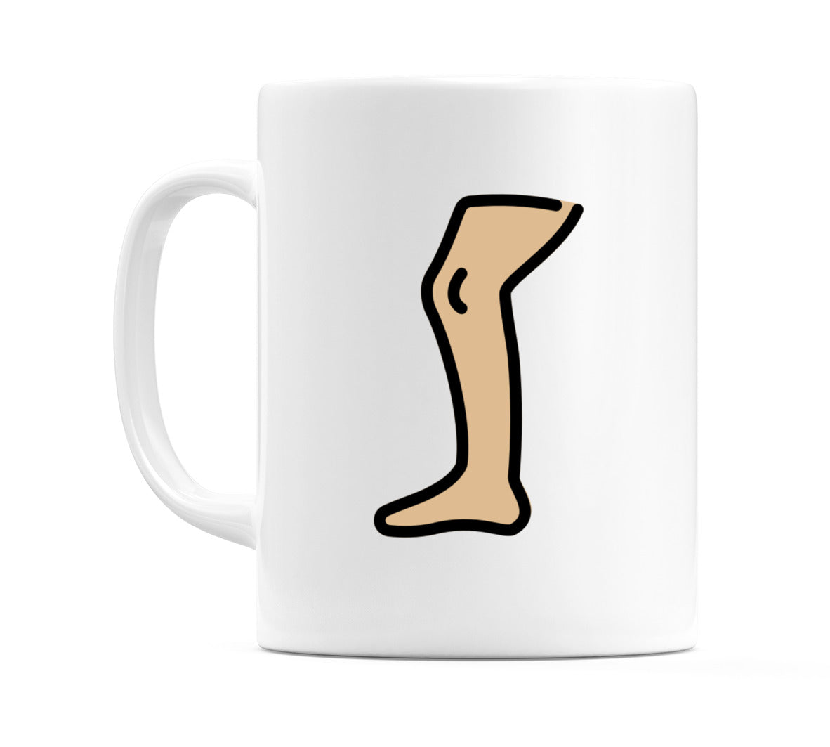 Leg: Medium-Light Skin Tone Emoji Mug