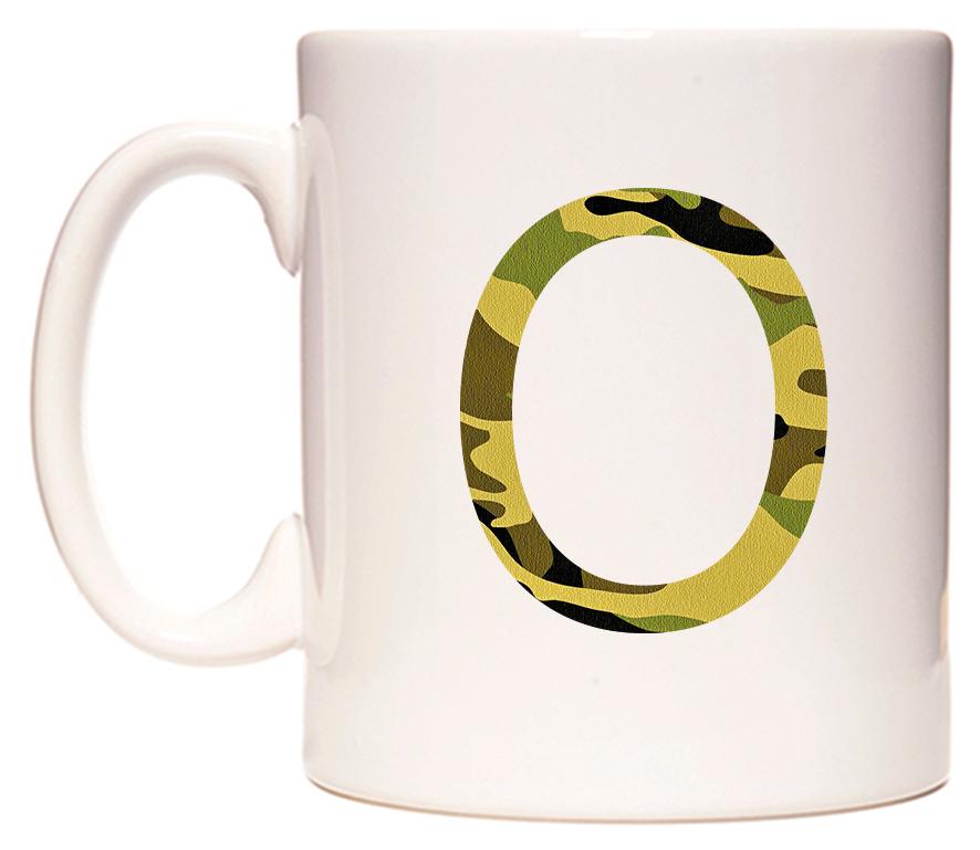 Letter O in Camo Style Mug