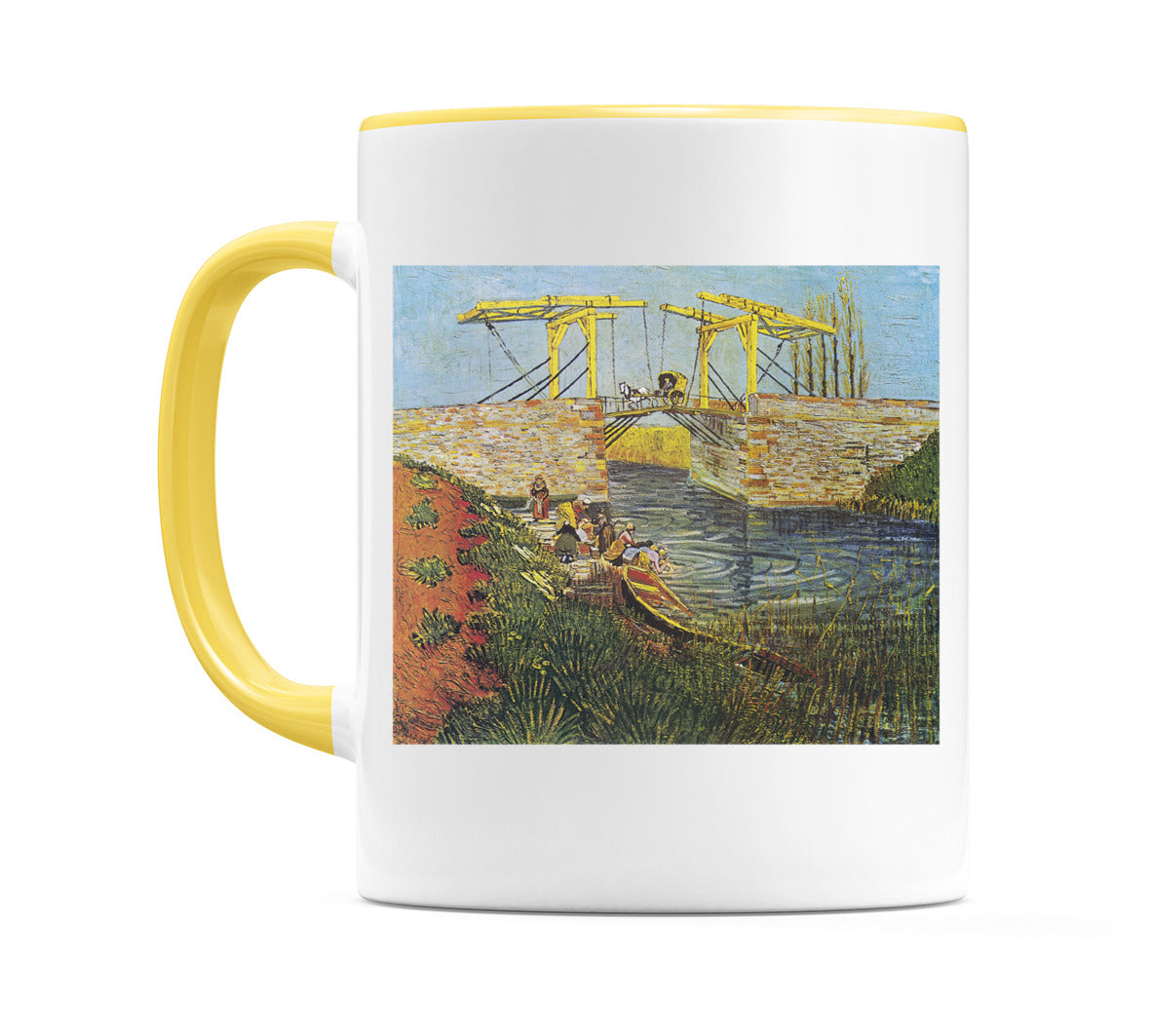 The Langlois Bridge at Arles with Women Washing (1888) Mug