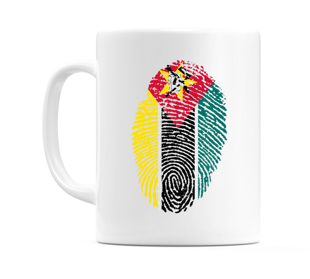 Mozambique Finger Print Flag Mug