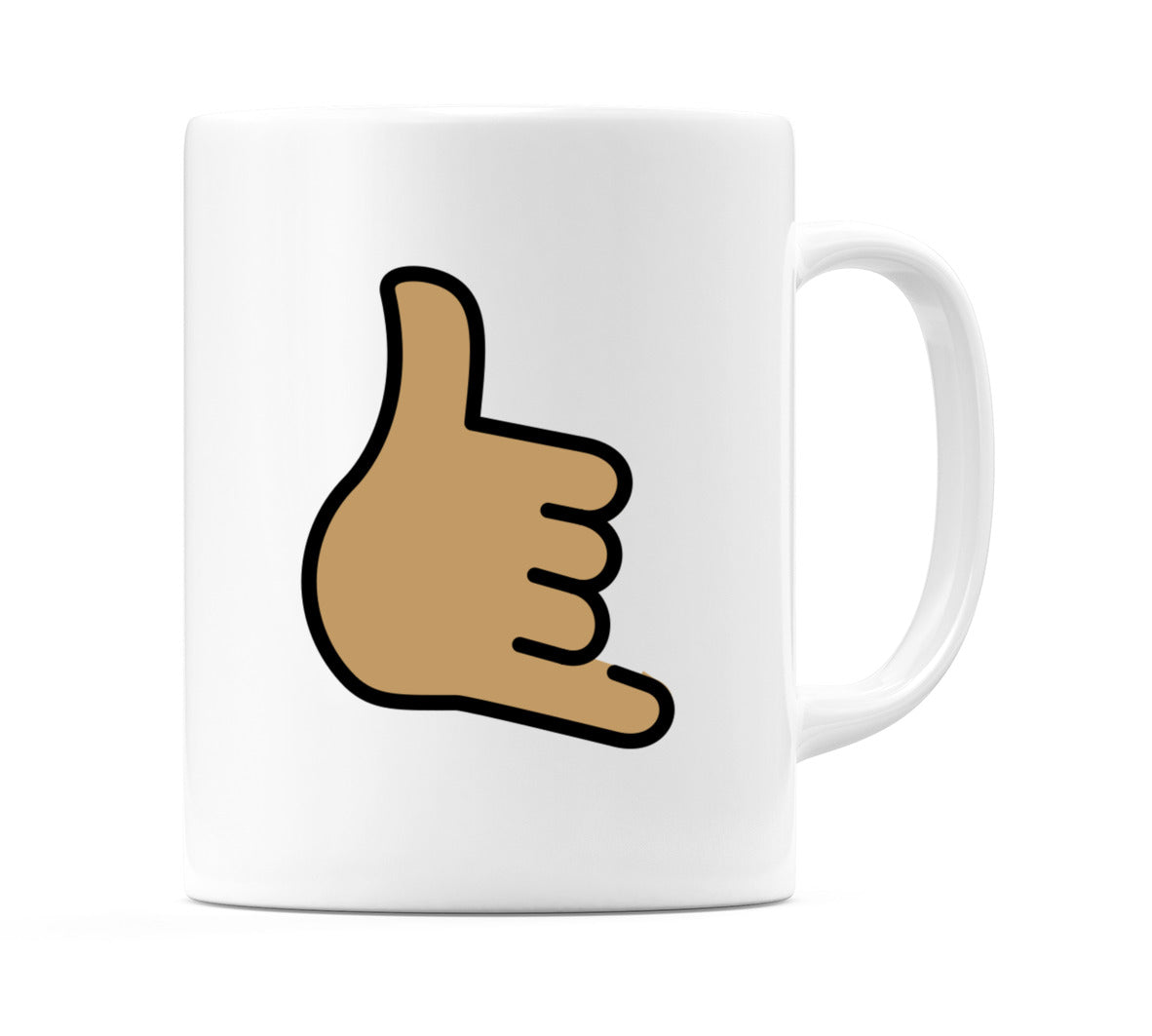 Call Me Hand: Medium Skin Tone Emoji Mug