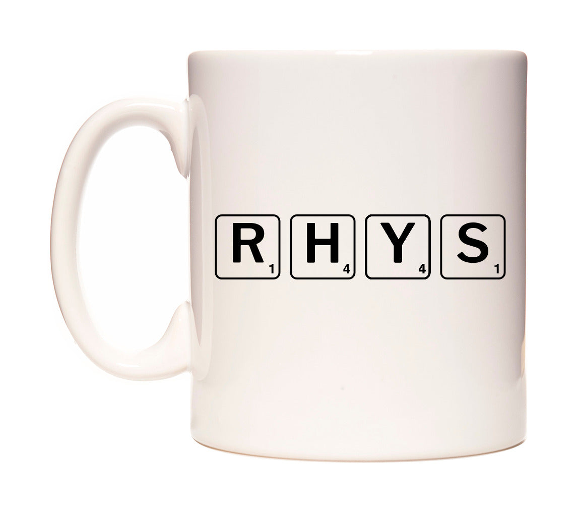 Rhys - Scrabble Themed Mug