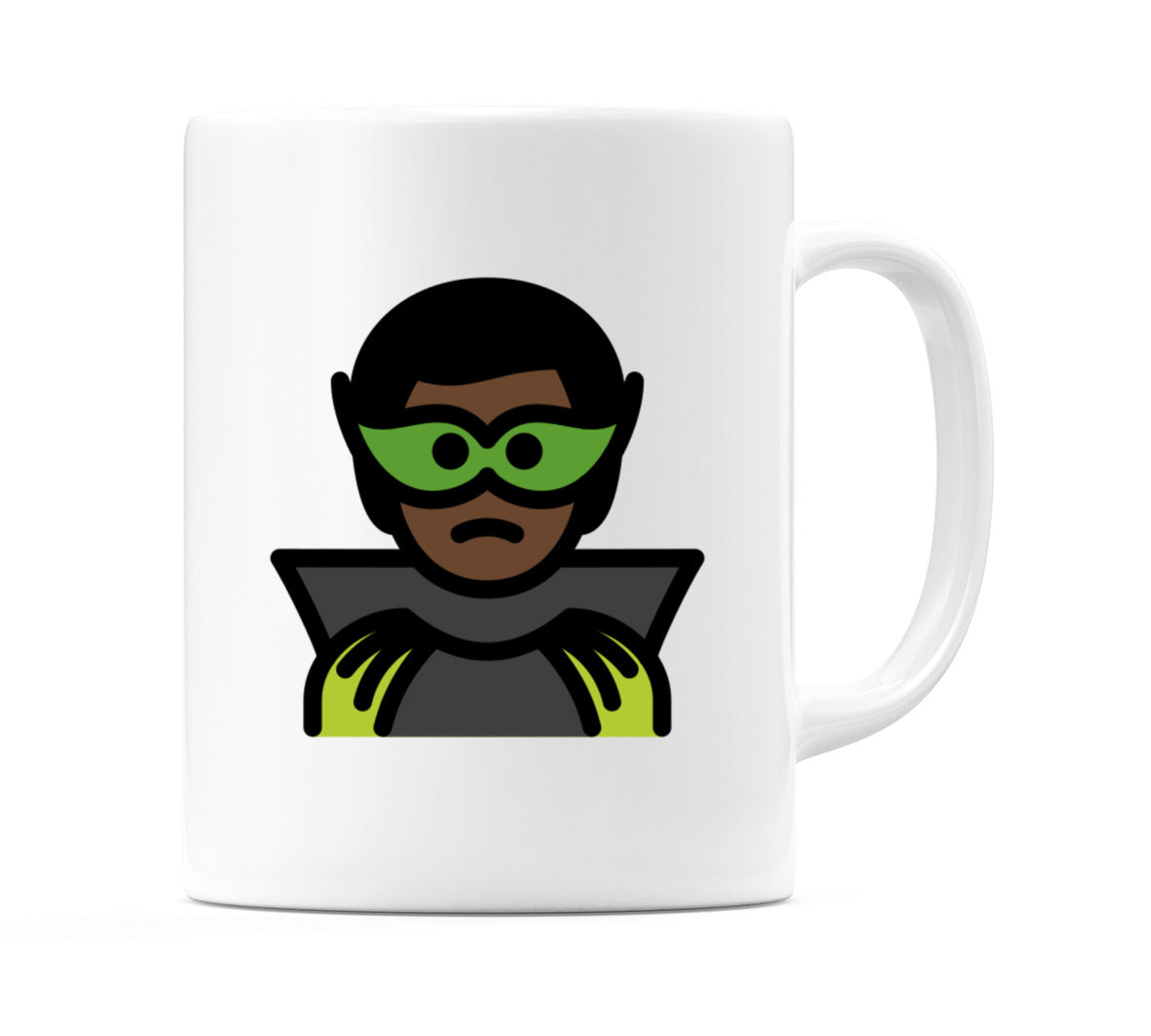 Male Supervillain: Dark Skin Tone Emoji Mug