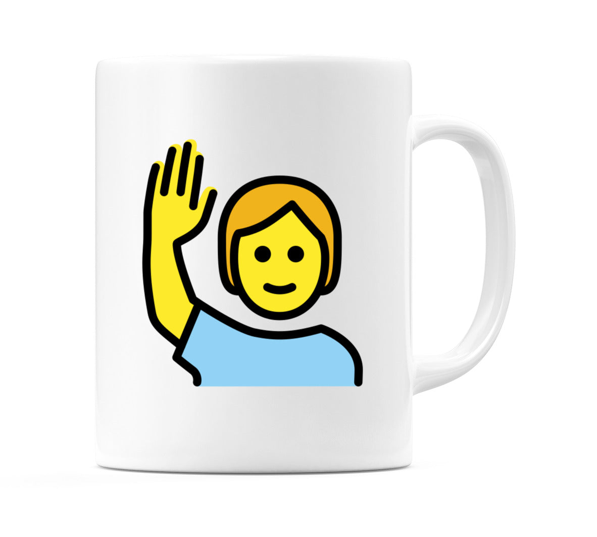 Person Raising Hand Emoji Mug
