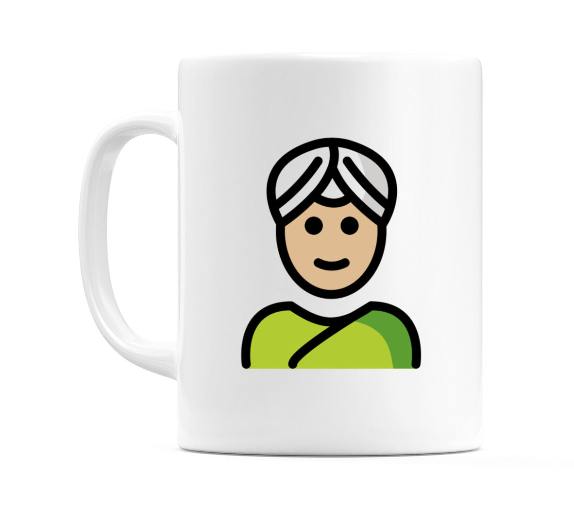 Female Wearing Turban: Medium-Light Skin Tone Emoji Mug