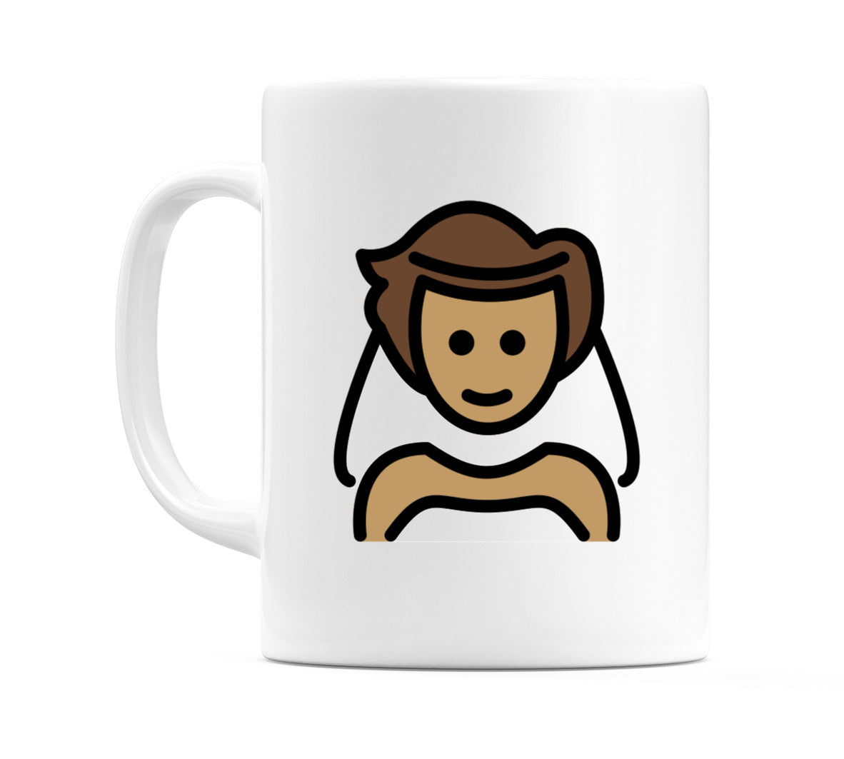 Bride With Veil: Medium Skin Tone Emoji Mug
