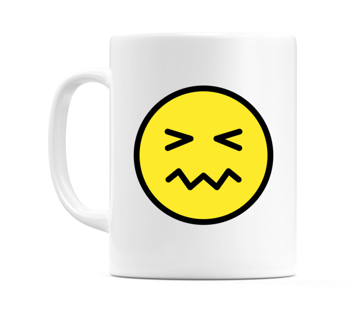 Confounded Face Emoji Mug