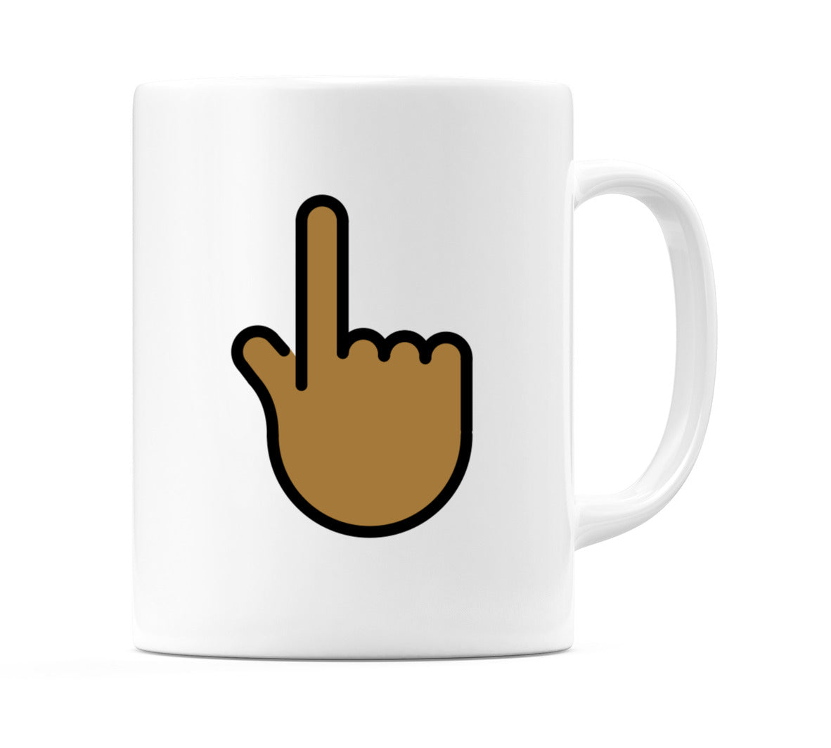 Backhand Index Pointing Up: Medium-Dark Skin Tone Emoji Mug