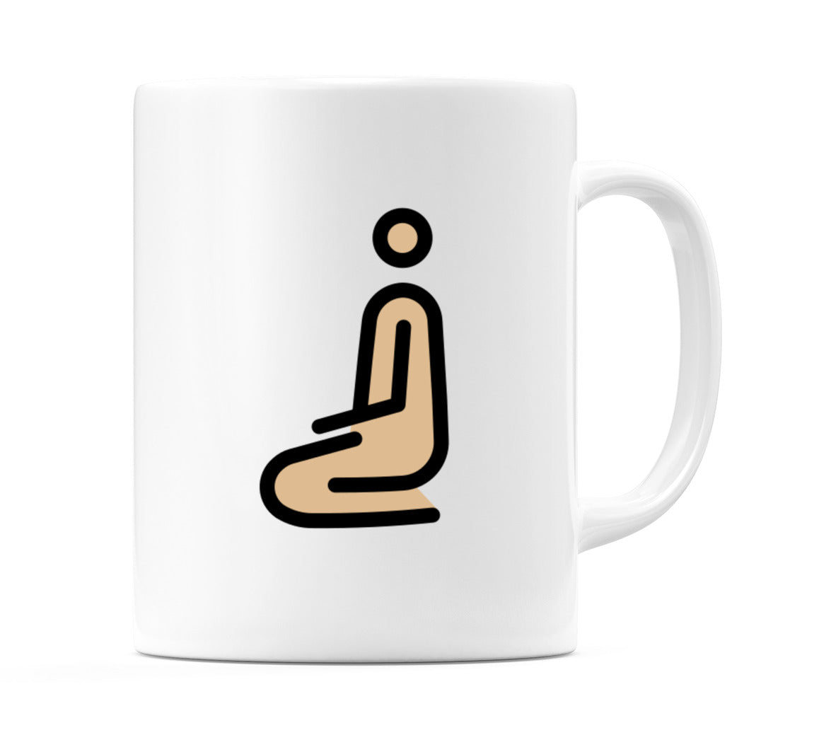 Male Kneeling: Medium-Light Skin Tone Emoji Mug