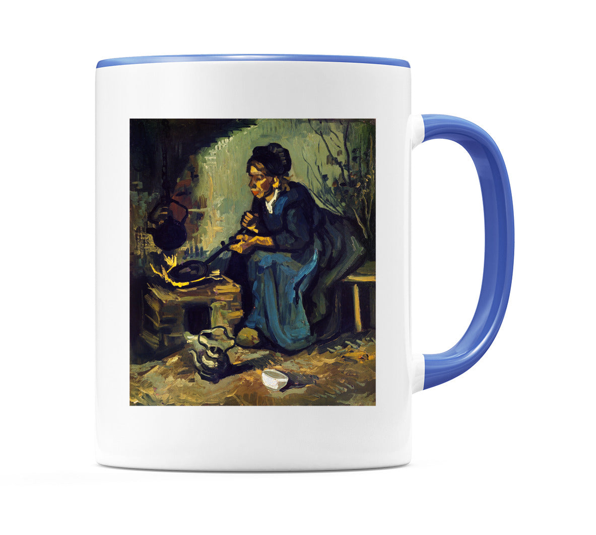 Peasant Woman Cooking by a Fireplace (1885) Mug