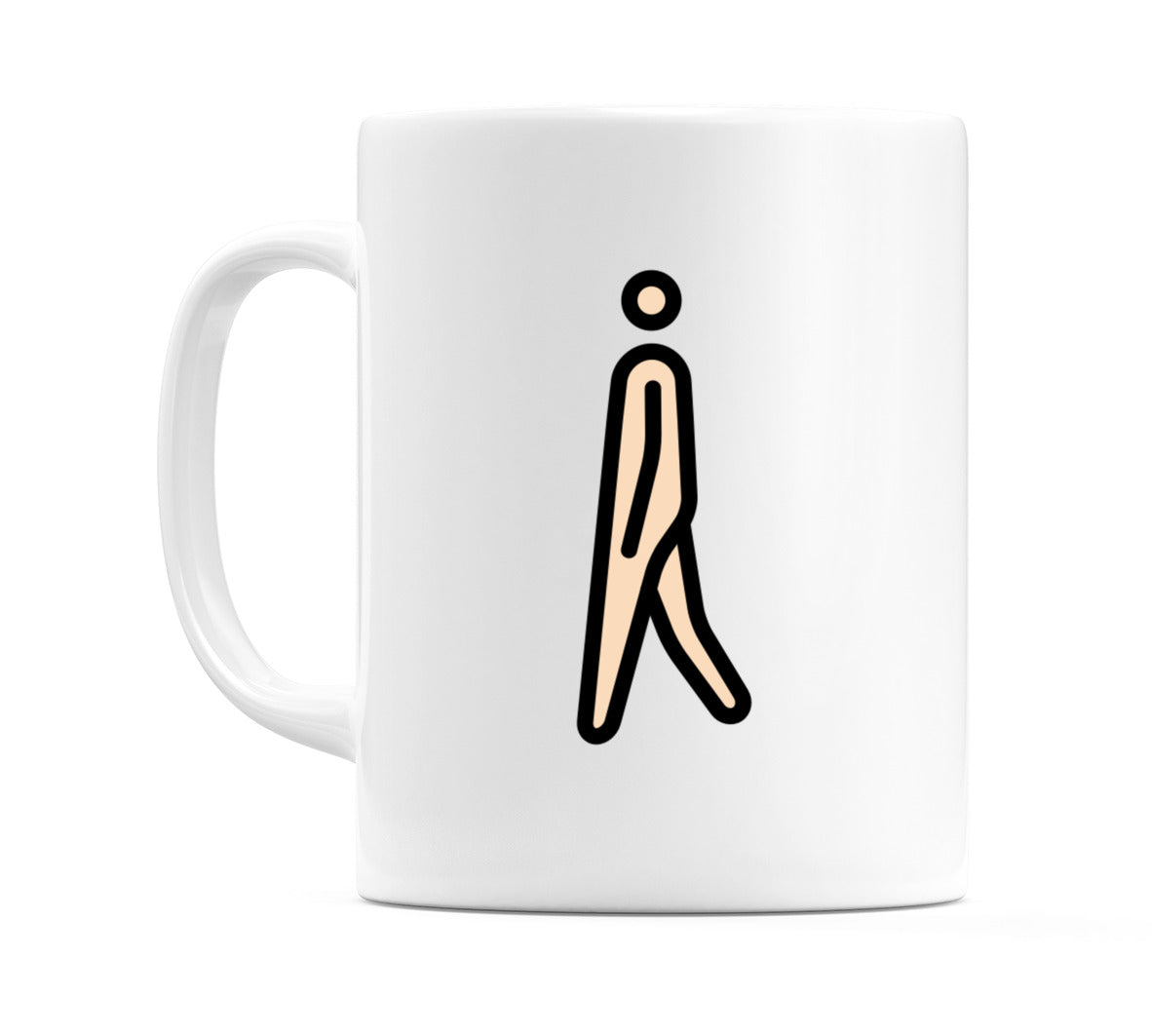 Person Walking: Light Skin Tone Emoji Mug