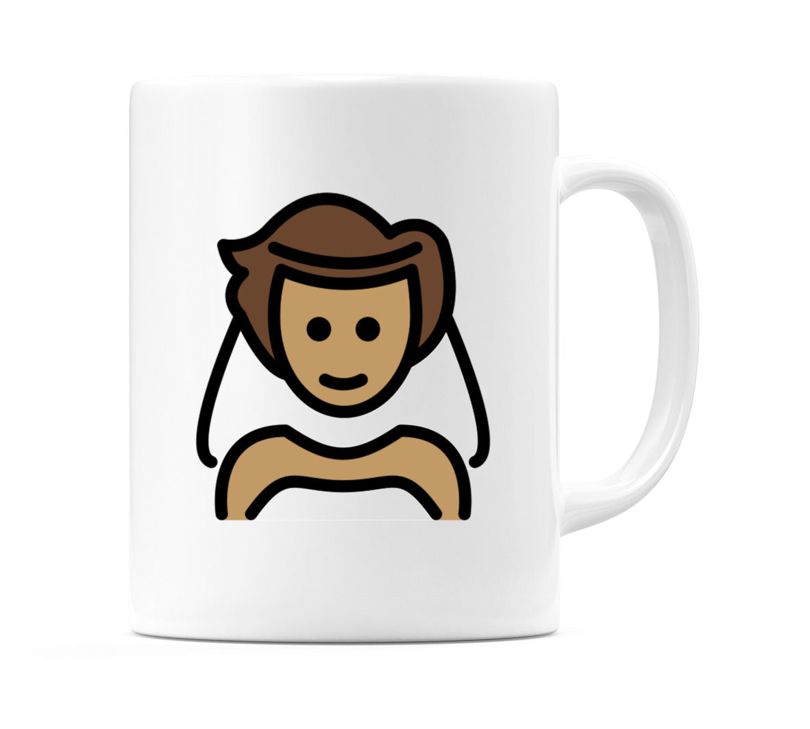 Bride With Veil: Medium Skin Tone Emoji Mug