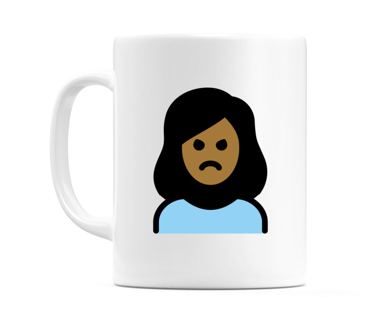 Female Pouting: Medium-Dark Skin Tone Emoji Mug