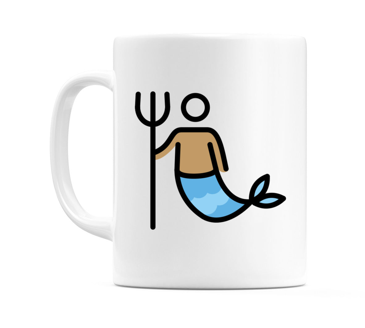 Merman: Medium Skin Tone Emoji Mug