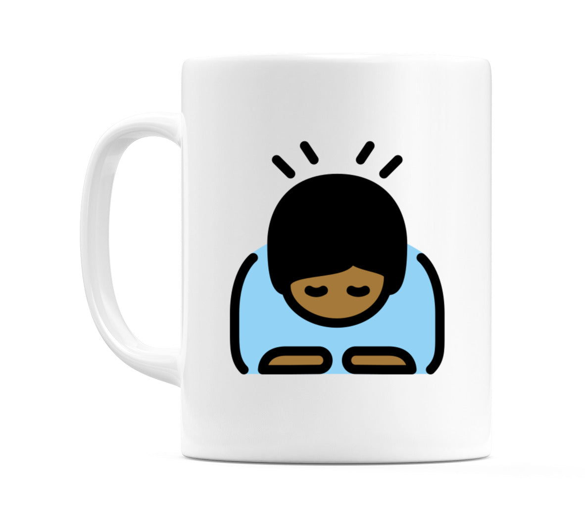 Person Bowing: Medium-Dark Skin Tone Emoji Mug