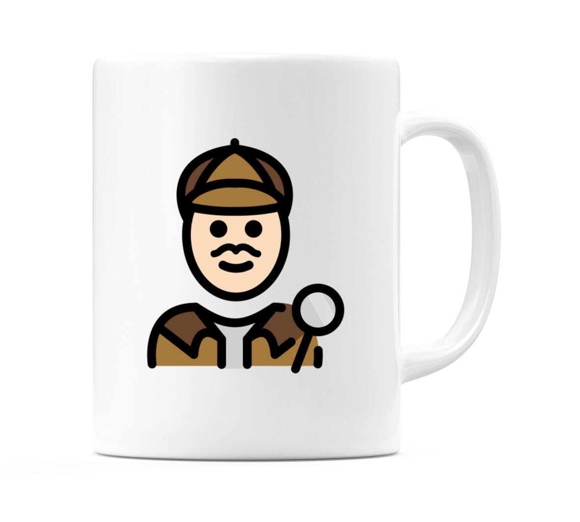Male Detective: Light Skin Tone Emoji Mug