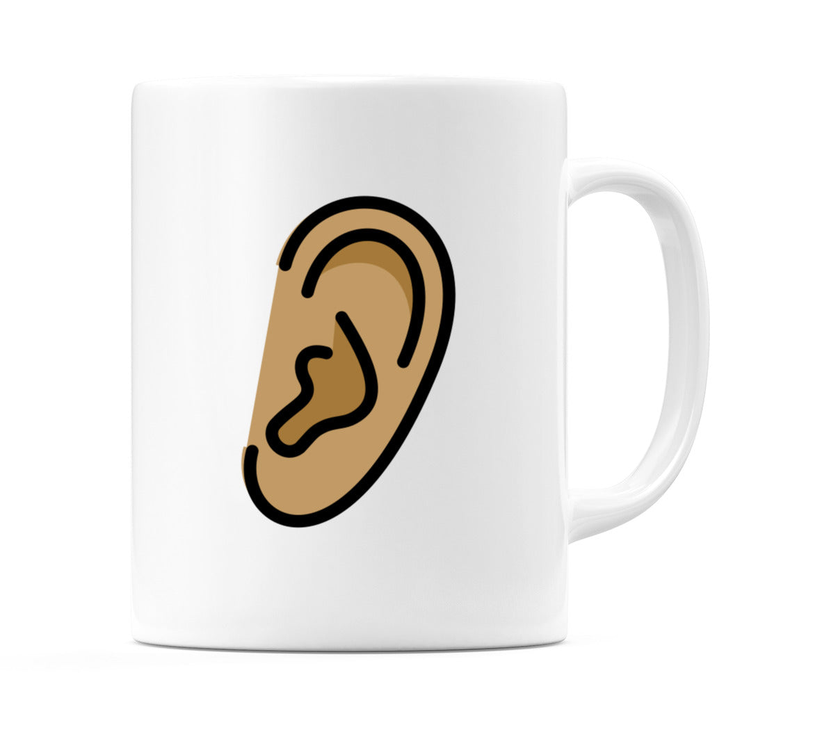 Ear: Medium Skin Tone Emoji Mug