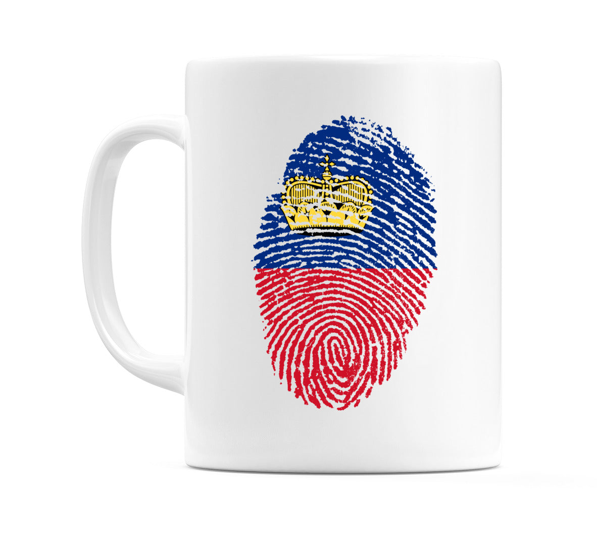 Liechtenstein Finger Print Flag Mug