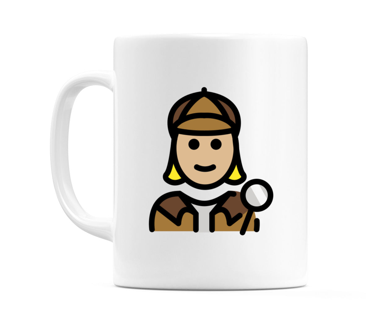 Female Detective: Medium-Light Skin Tone Emoji Mug