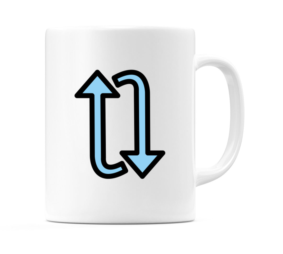 Clockwise Vertical Arrows Emoji Mug