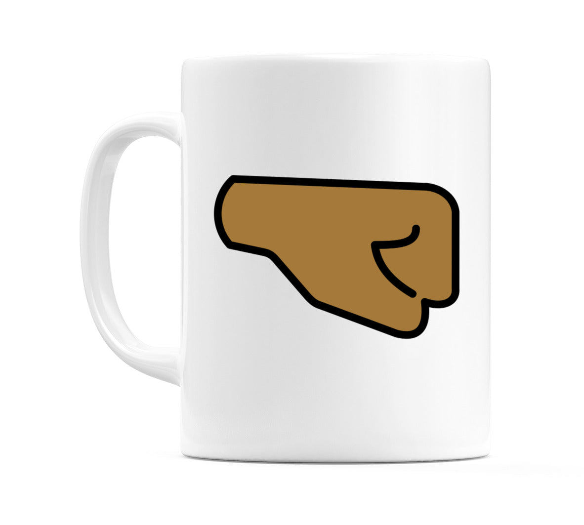 Right-Facing Fist: Medium-Dark Skin Tone Emoji Mug