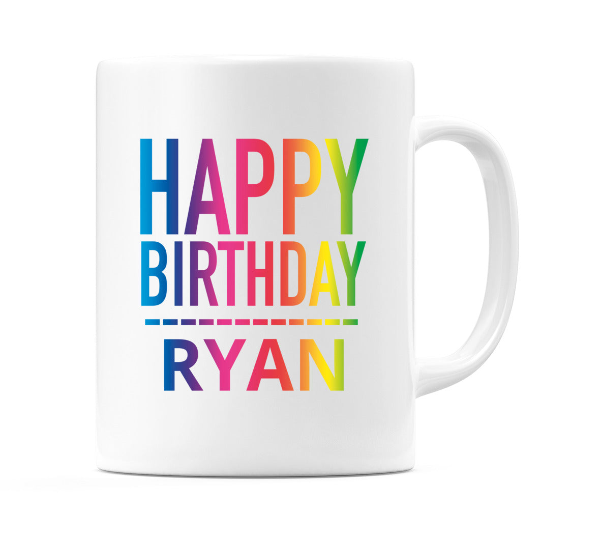 Happy Birthday Ryan (Rainbow) Mug Cup by WeDoMugs