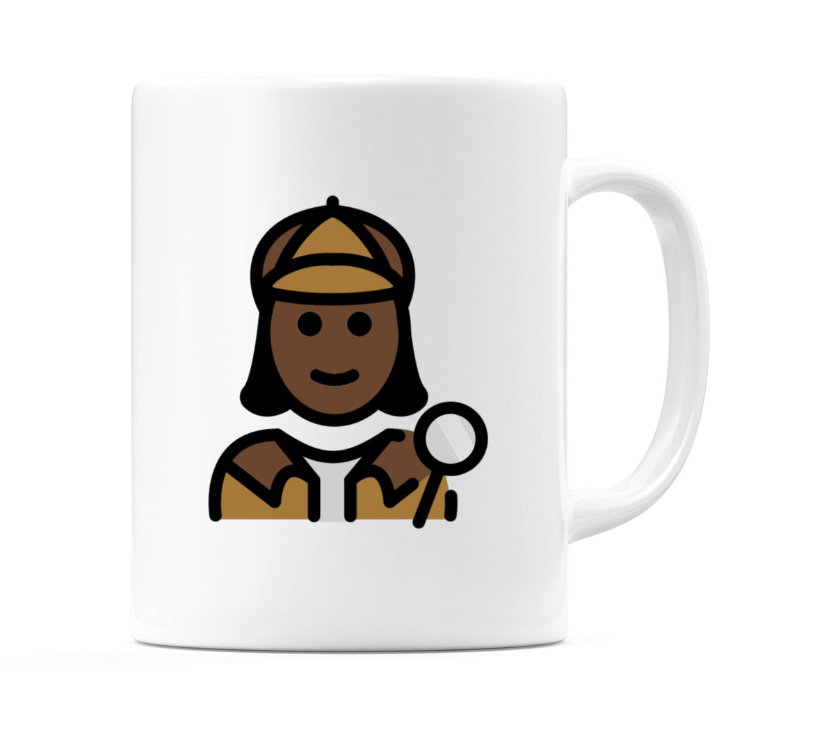 Female Detective: Dark Skin Tone Emoji Mug