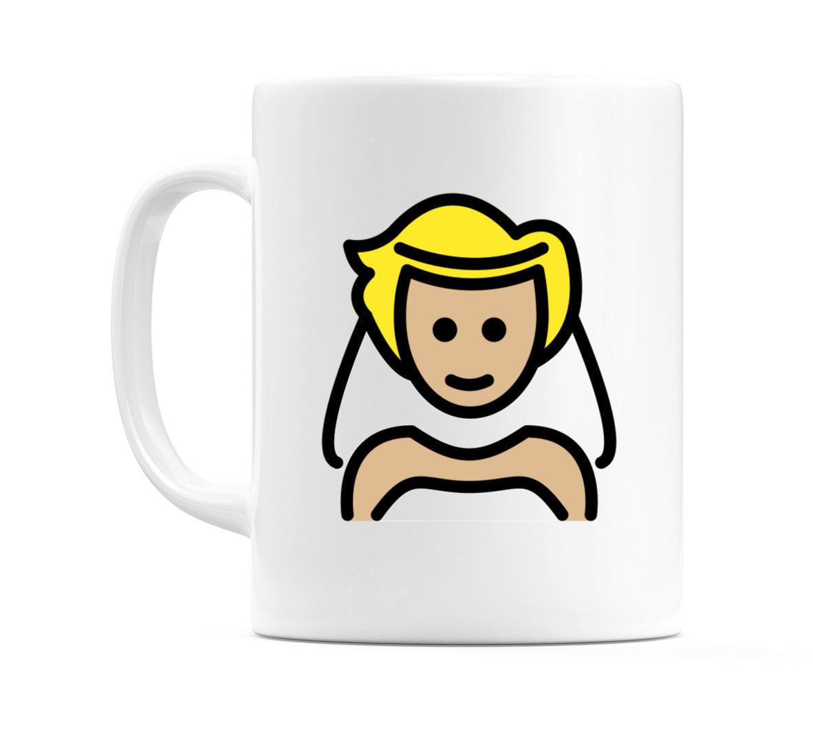 Bride With Veil: Medium-Light Skin Tone Emoji Mug
