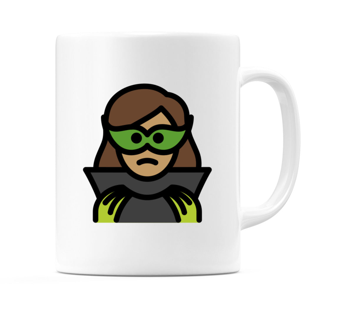 Female Supervillain: Medium Skin Tone Emoji Mug