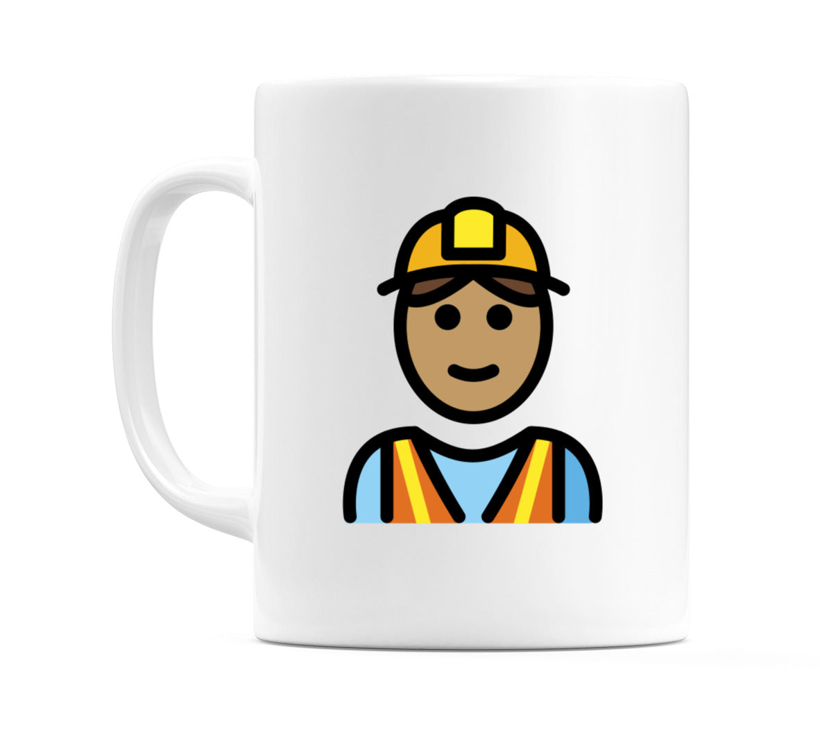 Construction Worker: Medium Skin Tone Emoji Mug