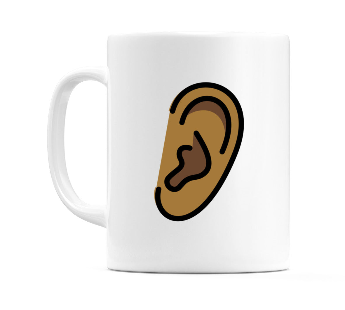 Ear: Medium-Dark Skin Tone Emoji Mug
