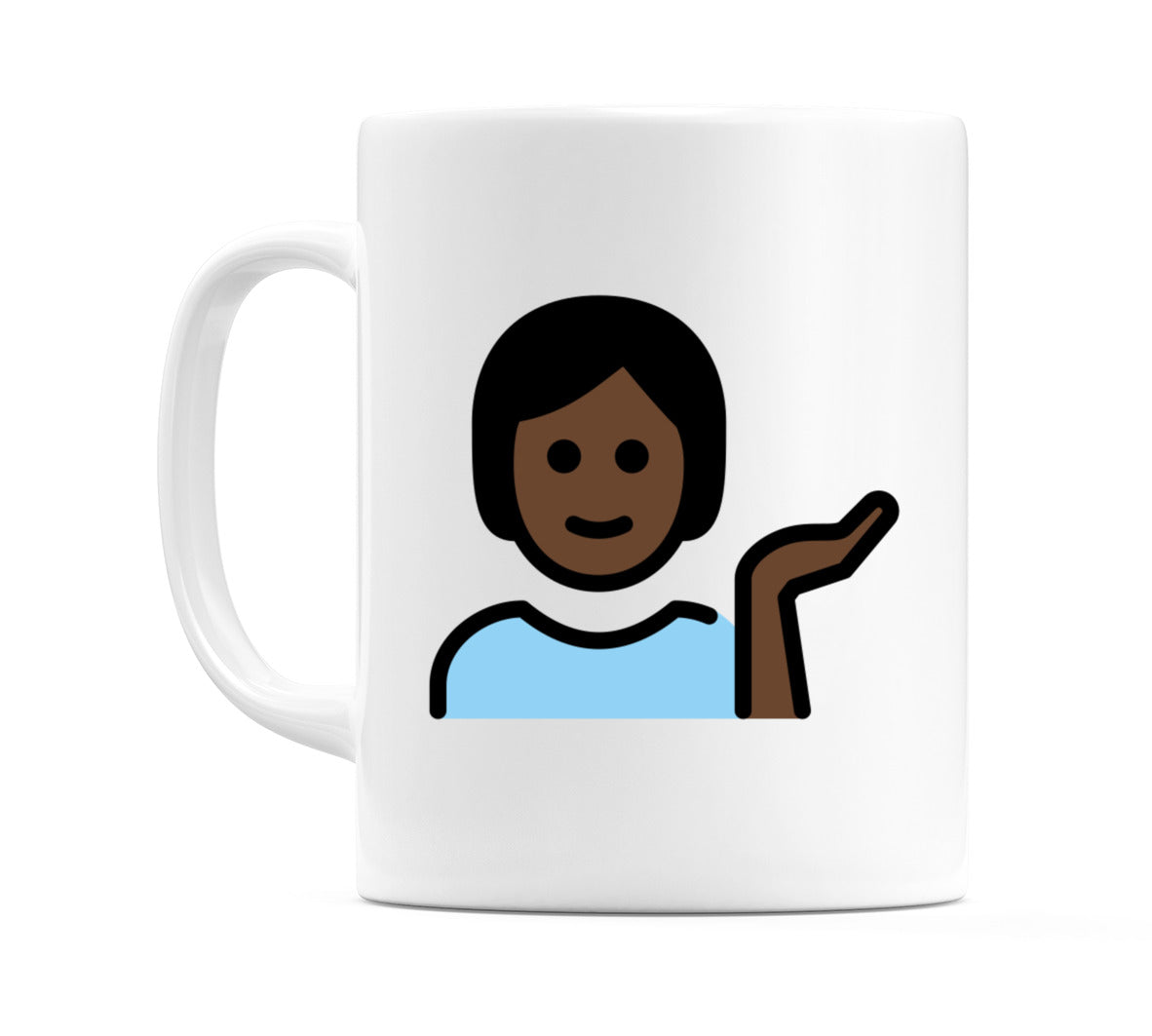 Person Tipping Hand: Dark Skin Tone Emoji Mug