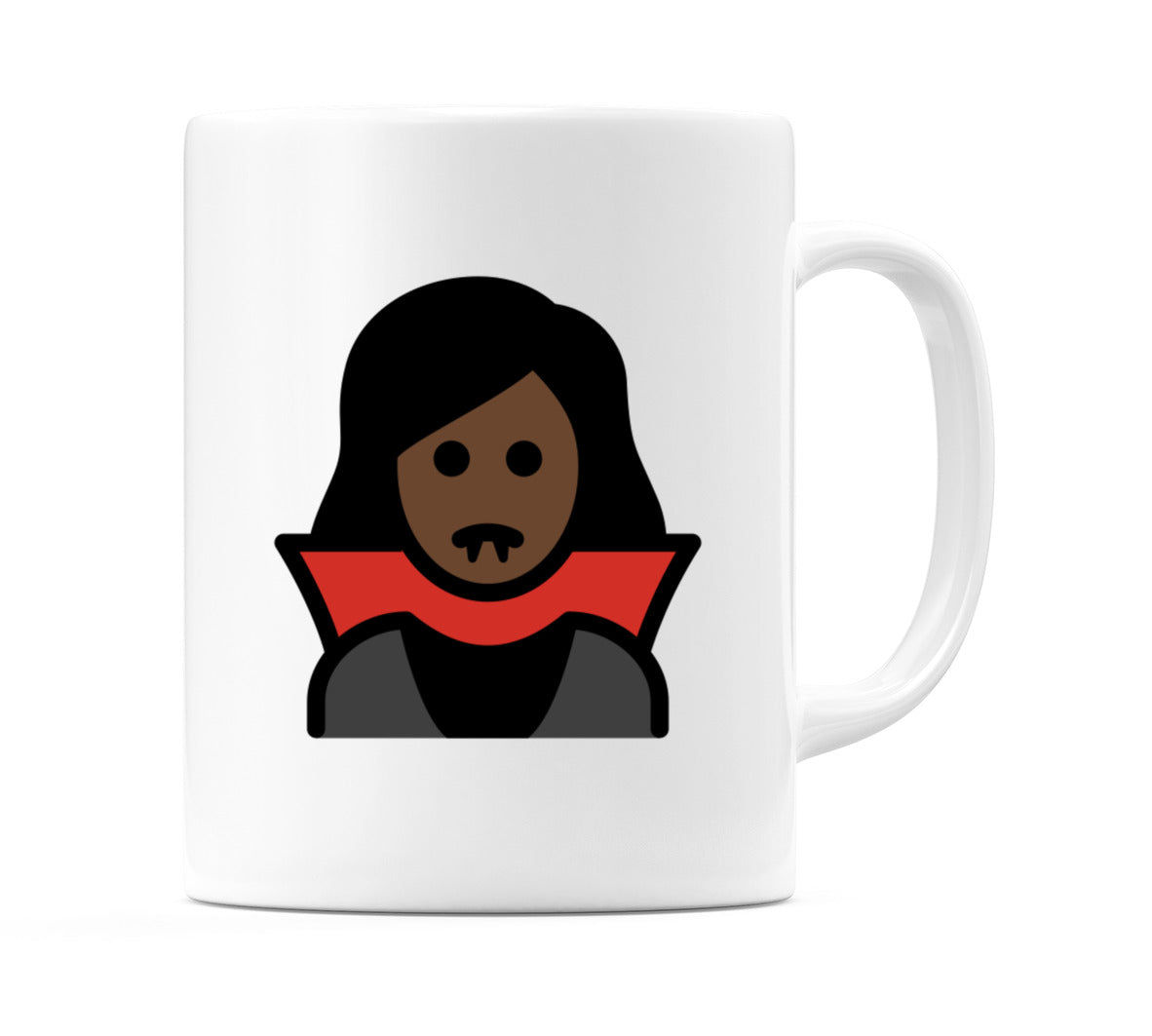 Female Vampire: Dark Skin Tone Emoji Mug
