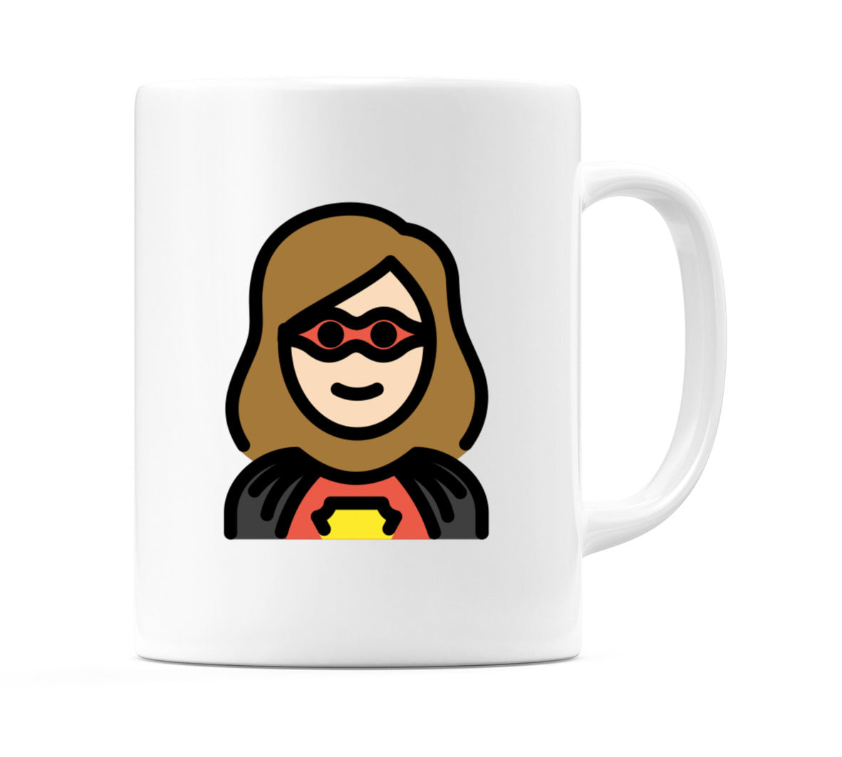 Female Superhero: Light Skin Tone Emoji Mug