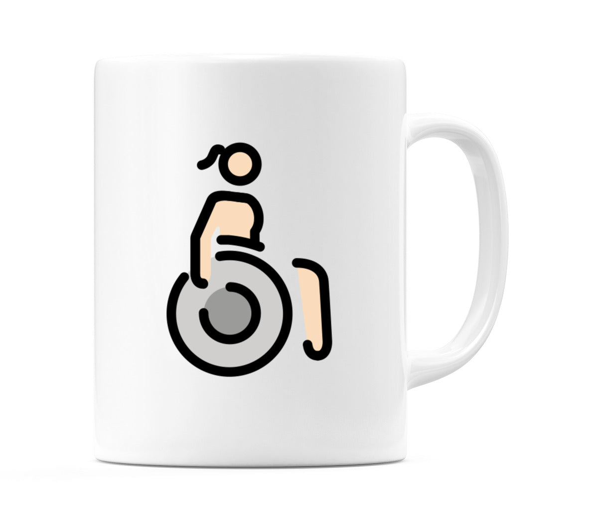 Female In Maleual Wheelchair: Light Skin Tone Emoji Mug