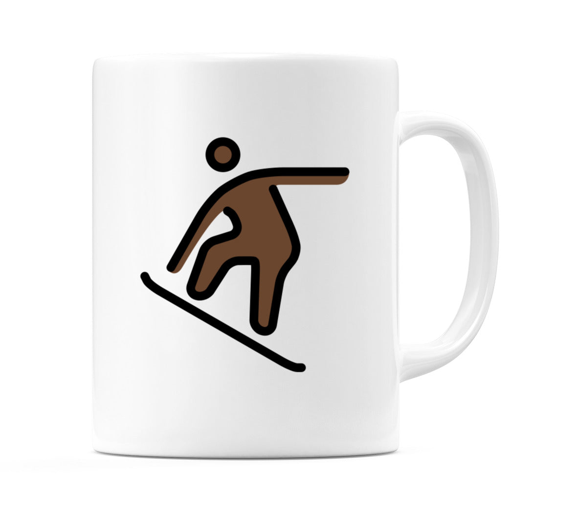 Snowboarder: Dark Skin Tone Emoji Mug