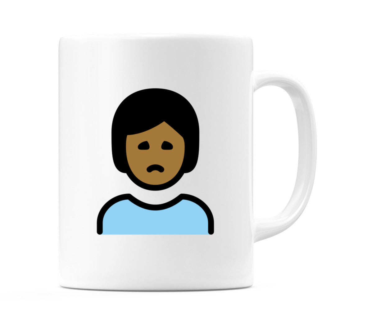 Person Frowning: Medium-Dark Skin Tone Emoji Mug