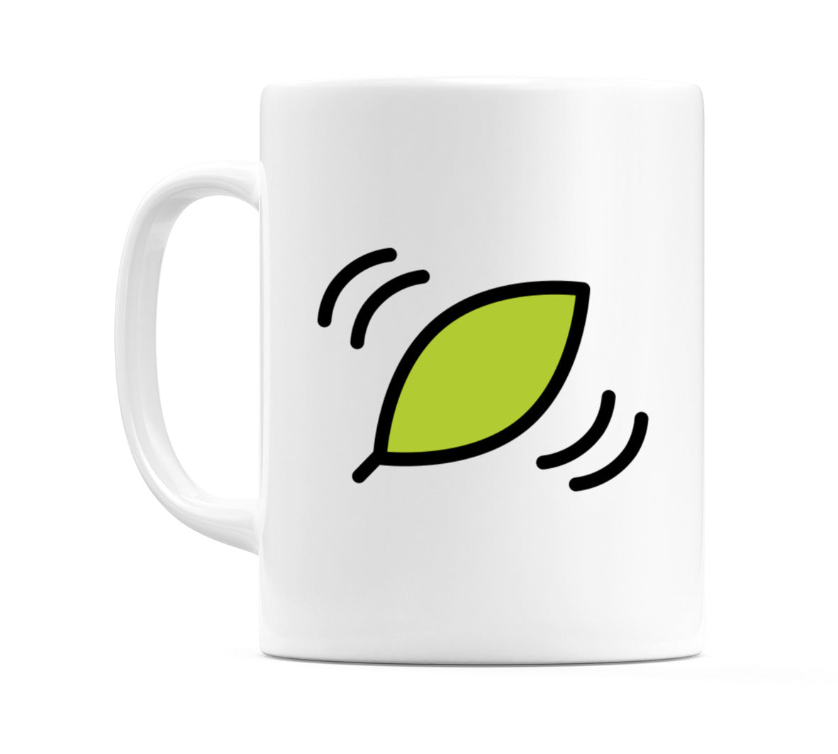 Leaf Fluttering In Wind Emoji Mug