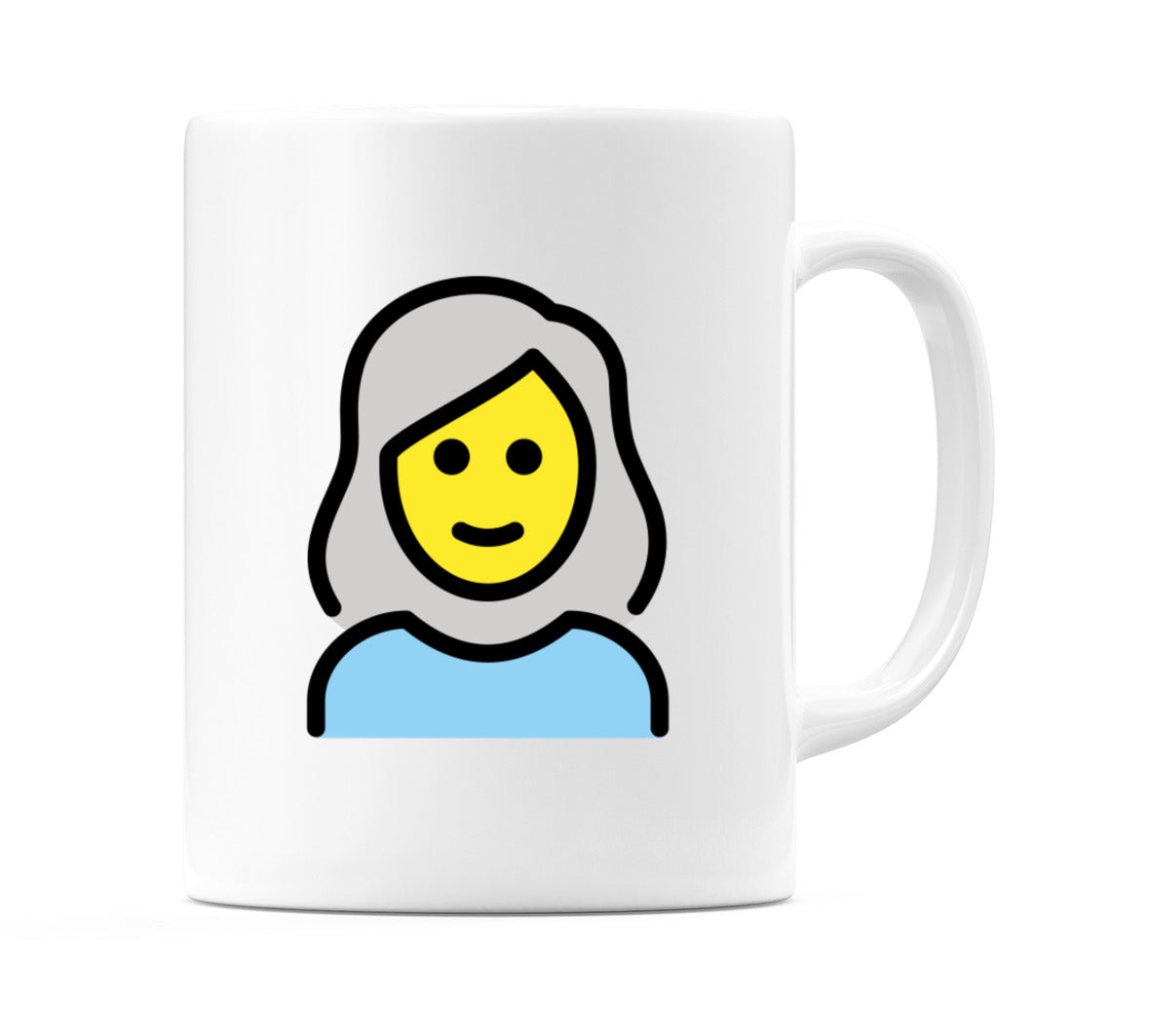 Female: White Hair Emoji Mug