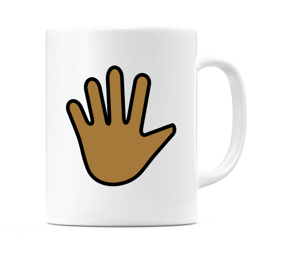 Hand With Fingers Splayed: Medium-Dark Skin Tone Emoji Mug