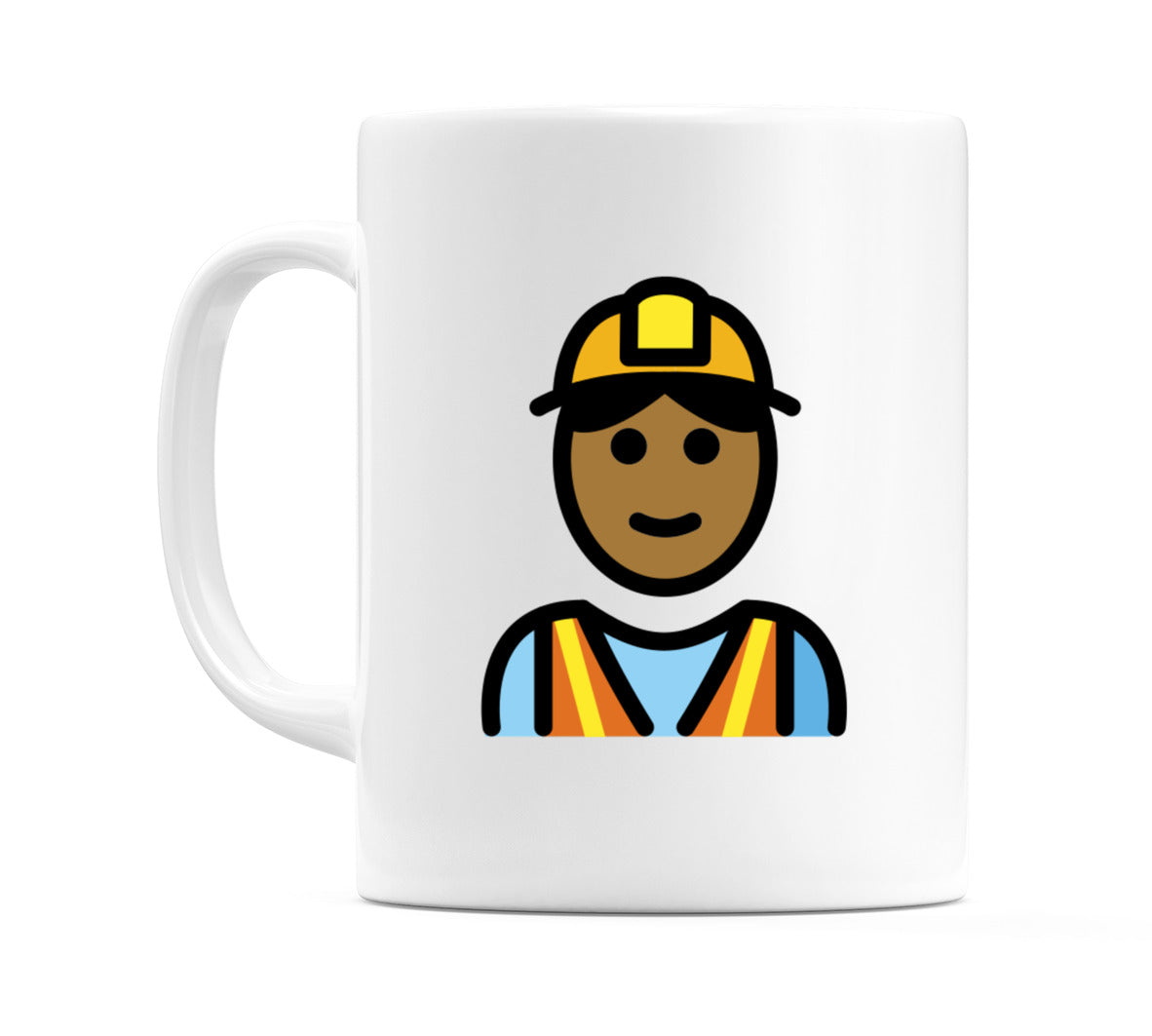 Construction Worker: Medium-Dark Skin Tone Emoji Mug