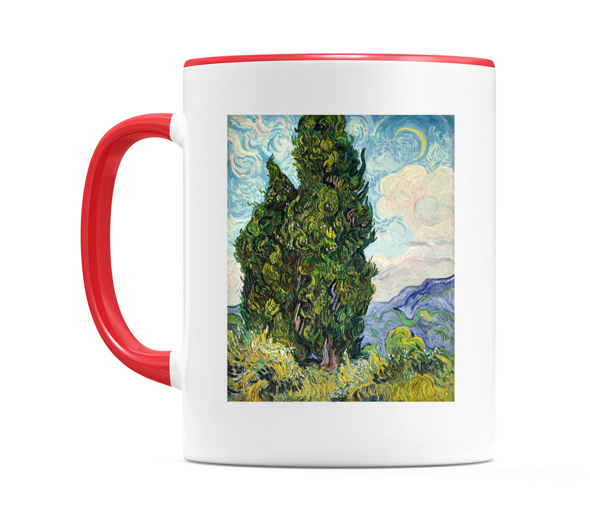 Vincent van Gogh Cypresses (1889) Mug