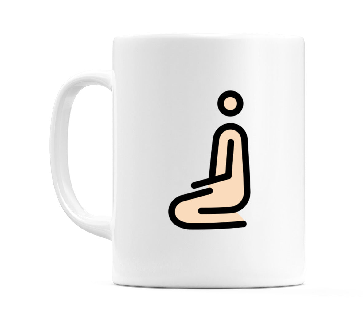 Male Kneeling: Light Skin Tone Emoji Mug