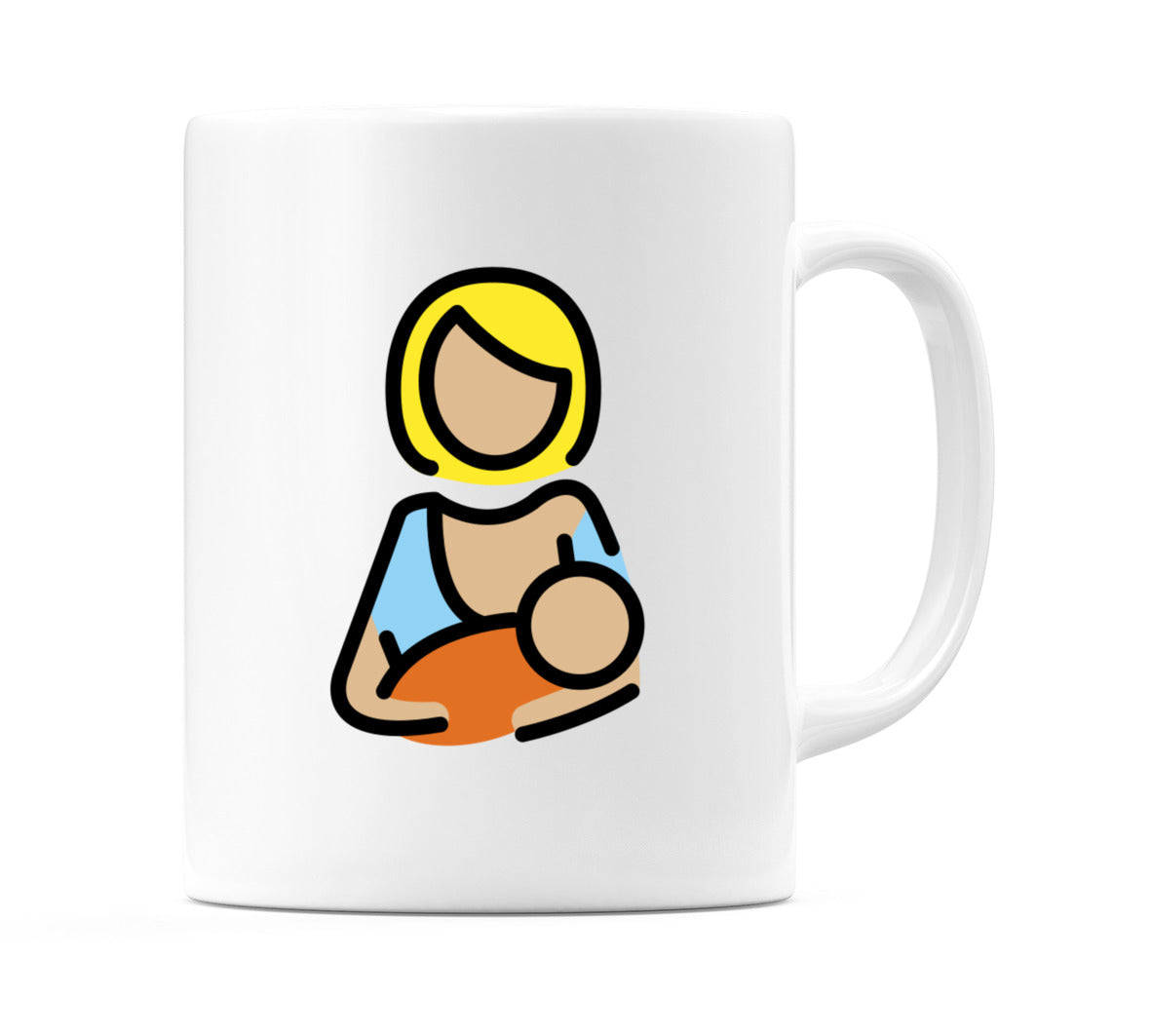 Breast-Feeding: Medium-Light Skin Tone Emoji Mug