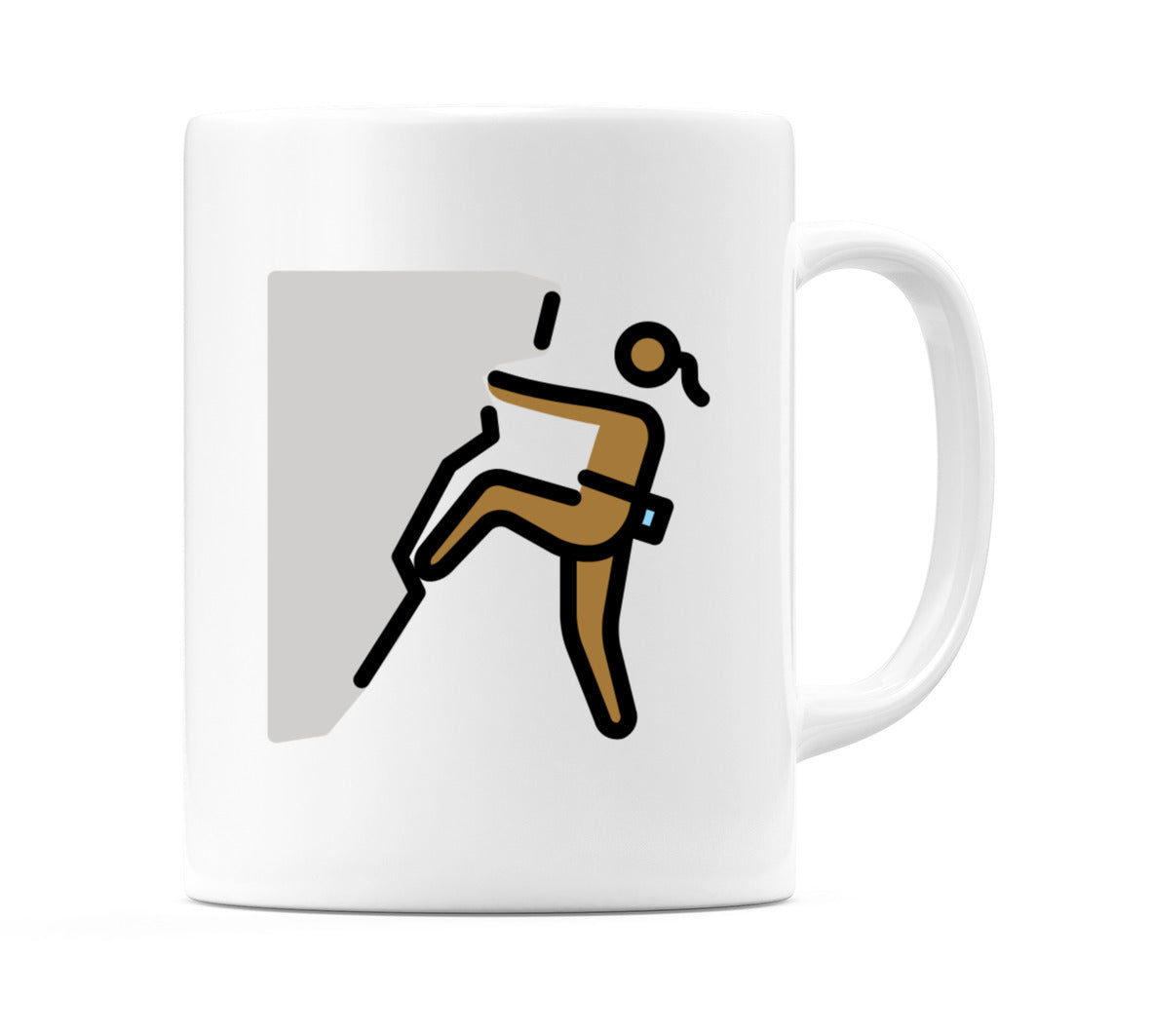 Female Climbing: Medium-Dark Skin Tone Emoji Mug