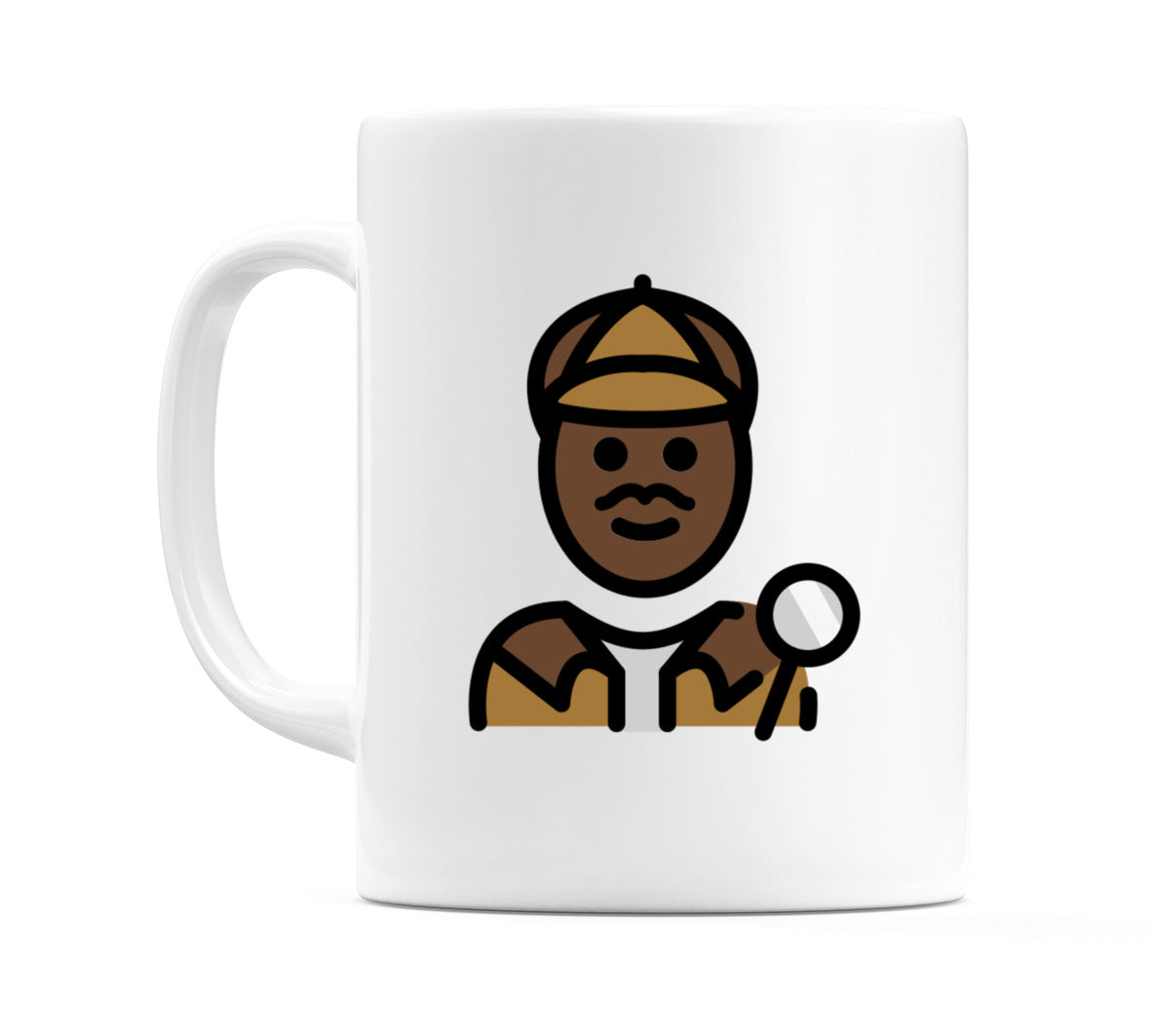 Male Detective: Dark Skin Tone Emoji Mug
