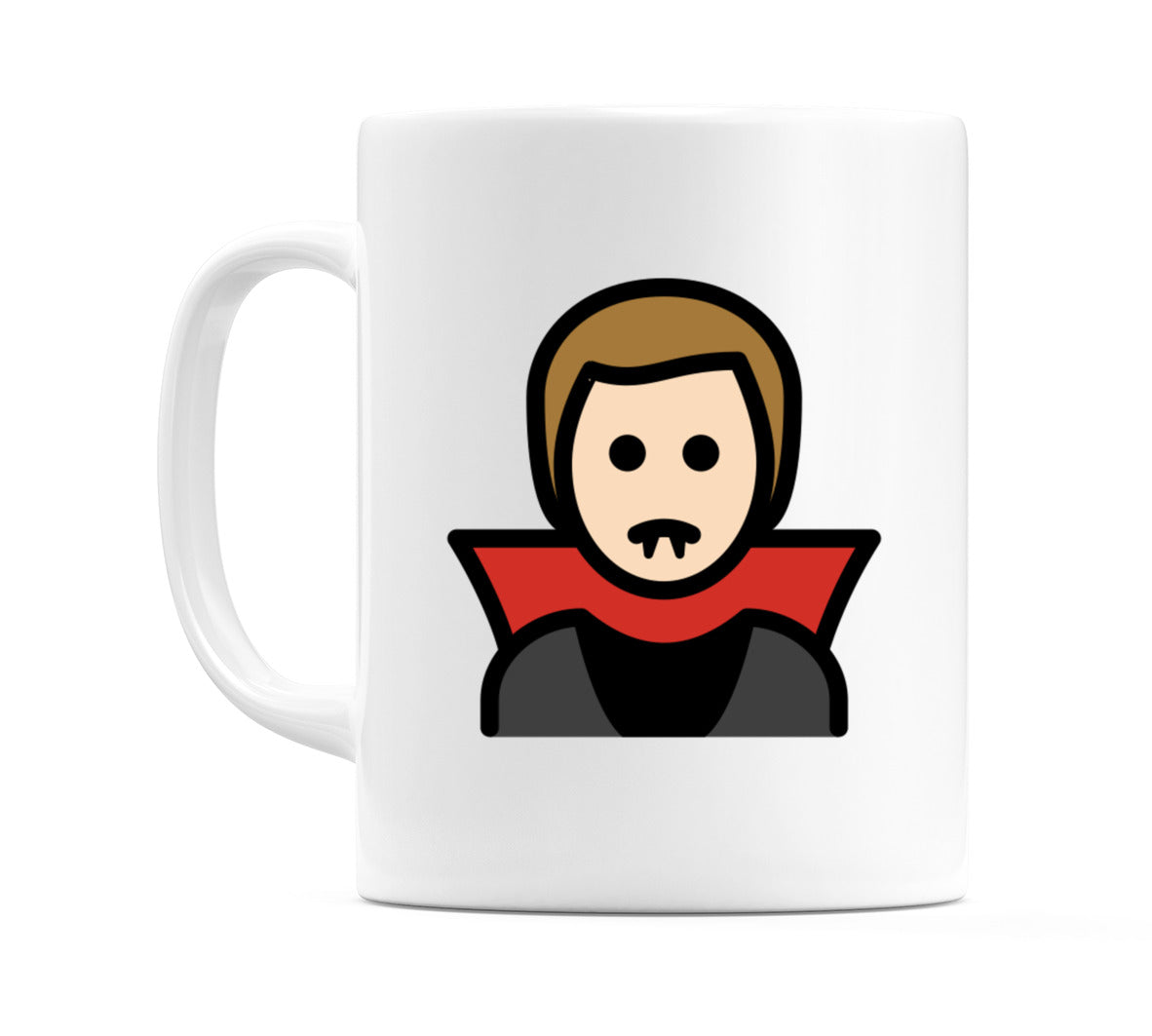 Male Vampire: Light Skin Tone Emoji Mug