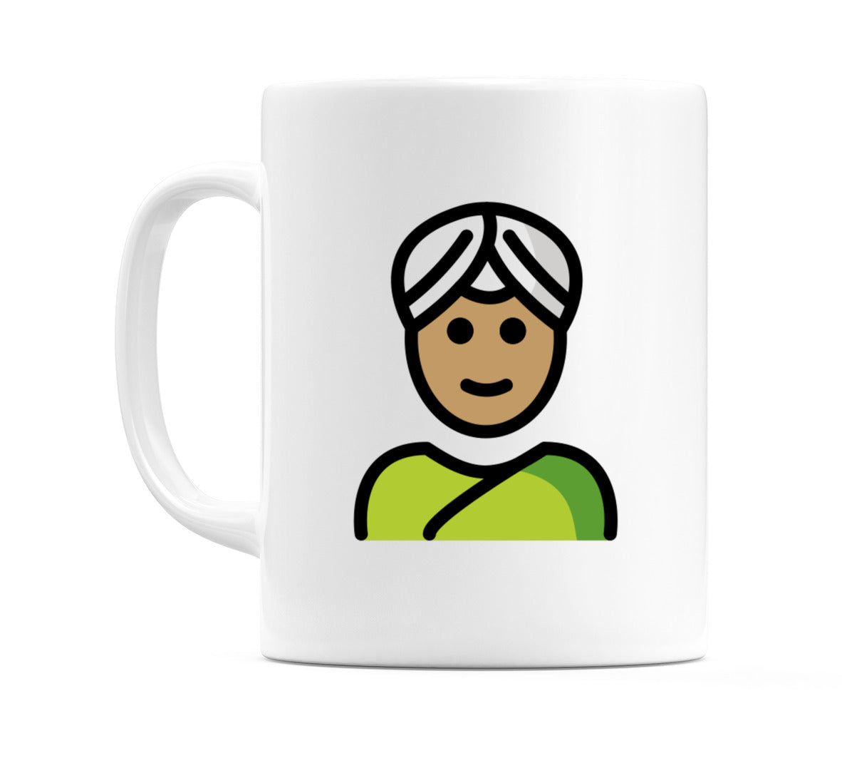 Person Wearing Turban: Medium Skin Tone Emoji Mug